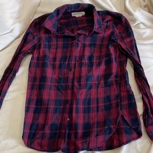Blue/ red flannel